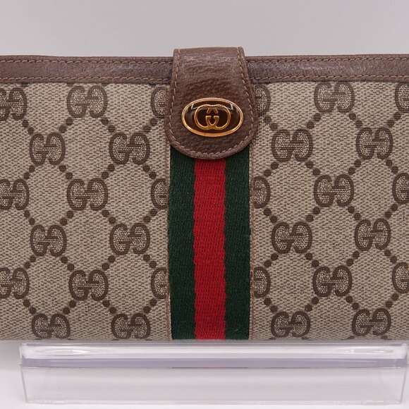 Gucci Vintage Sherry Line BiFold Wallet Clutch - Picture 1 of 13
